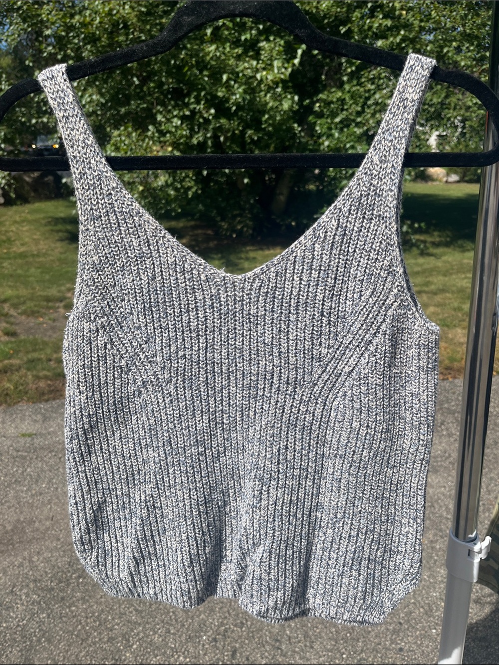 Marine Layer Heather Gray Knit V-Neck Tank
